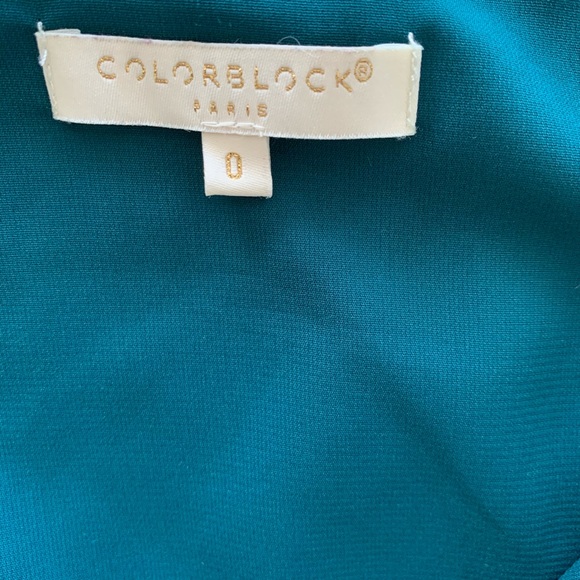 Color Block Paris Tribal Vneck Shift Dress - Picture 6 of 9